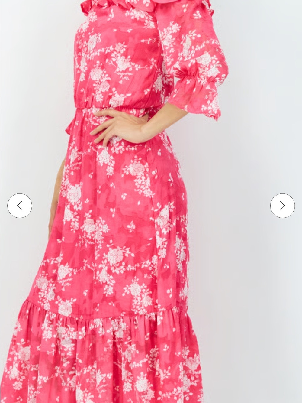 MSRP $99 Willow Drive Women Floral Off-Shoulder Maxi Dress Pink Size L - Picture 4 of 12
